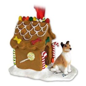 Collie - Smooth Coat - Gingerbread House Ornament