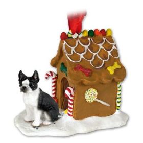Boston Terrier - Gingerbread House Ornament