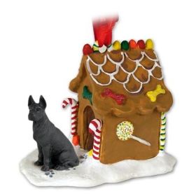 Great Dane - Black - Gingerbread House Ornament