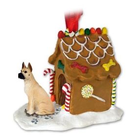 Great Dane - Fawn - Gingerbread House Ornament