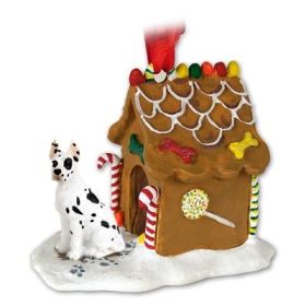 Great Dane - Harlequin - Gingerbread House Ornament