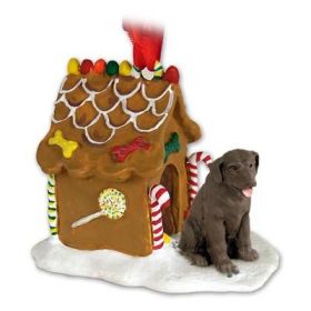 Labrador Retriever - Chocolate - Gingerbread House Ornament