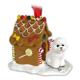 Bichon Frise - Gingerbread House Ornament