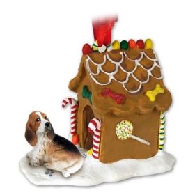 Basset Hound - Gingerbread House Ornament