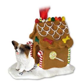 Papillon - Brown and White - Gingerbread House Ornament