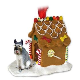Giant Schnauzer - Gray - Gingerbread House Ornament