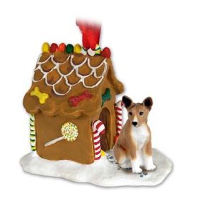 Basenji - Gingerbread House Ornament