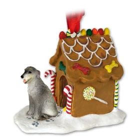 Irish Wolfhound - Gingerbread House Ornament