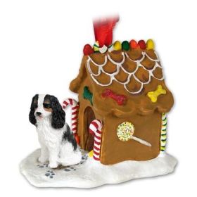 Cavalier King Charles Spaniel - Black and White - Gingerbread House Ornament