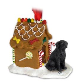 Flat Coated Retriever - Gingerbread House Ornament