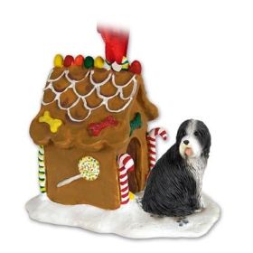 Bearded Collie - Gingerbread House Ornament