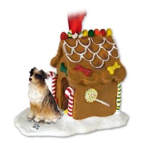Australian Shepherd - Brown - Gingerbread House Ornament