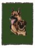 German Shepherd with Puppy Cotton Woven Throw