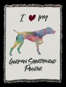 German Shorthaired Pointer Splash Cotton Woven Throw