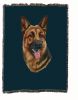 German Shepherd 3 Cotton Woven Throw
