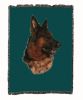 German Shepherd Cotton Woven Throw