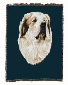 Great Pyrenees Cotton Woven Throw