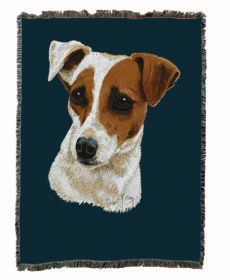 Jack Russell Terrier 1 Cotton Woven Throw