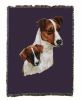 Jack Russell Terrier with Puppy Cotton Woven Throw