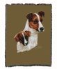 Jack Russell Terrier with Puppy Cotton Woven Throw