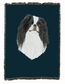 Japanese Chin 1 Cotton Woven Throw