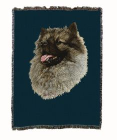 Keeshond Cotton Woven Throw