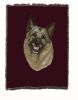 Norwegian Elkhound Cotton Woven Throw