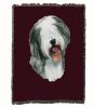 Old English Sheepdog Cotton Woven Throw