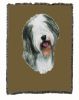 Old English Sheepdog Cotton Woven Throw