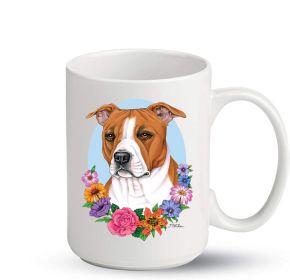 Pit Bull - Tan - Best of Breed PItcher Flower Mugs