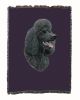 Poodle - Black 1 - Cotton Woven Throw
