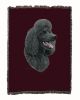 Poodle - Black 1 - Cotton Woven Throw