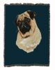 Pug Cotton Woven Throw