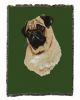 Pug Cotton Woven Throw