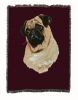 Pug Cotton Woven Throw