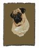 Pug Cotton Woven Throw