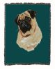 Pug Cotton Woven Throw