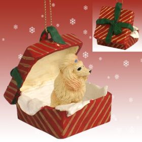 Poodle - Apricot - Red Gift Box Ornament