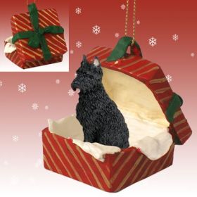 Bouvier des Flandres Red Gift Box Ornament
