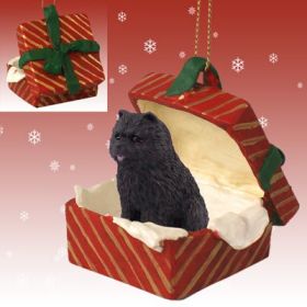 Chow Chow - Black - Red Gift Box Ornament