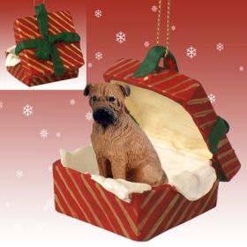 Bullmastiff Red Gift Box Ornament