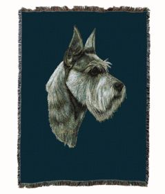 Schnauzer Cotton Throw