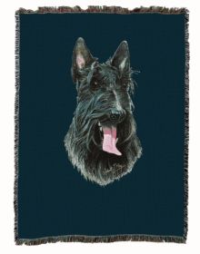 Scottish Terrier Cotton Woven Throw