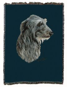 Scottish Deerhound 1 Cotton Woven Throw