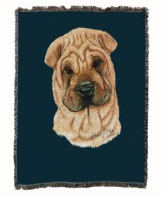 Shar Pei Cotton Woven Throw