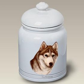 Siberian Husky - Red - Best of Breed Ceramic Treat Jar
