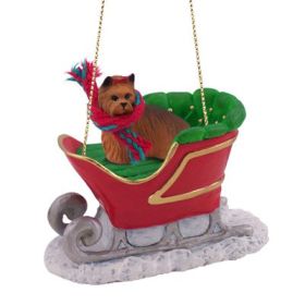 Yorkshire Terrier - Sleigh Ride Ornament