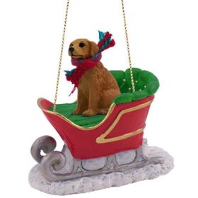 Golden Retriever - Sleigh Ride Ornament