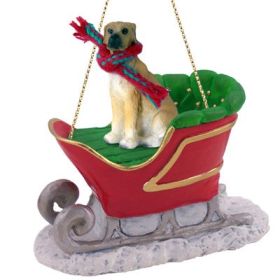 Great Dane - Fawn - Uncropped - Sleigh Ride Ornament