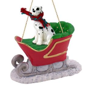 Great Dane - Harlequin - Uncropped - Sleigh Ride Ornament